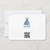 Kuststrepen Viering QR Code RSVP Kaartje (Achterkant)