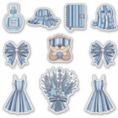 Kuststrepen Viering Stickerverzameling Sticker (Voorkant)