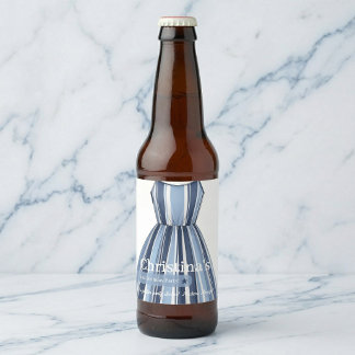 Kuststrepen Viering Verjaardag Bier Etiket