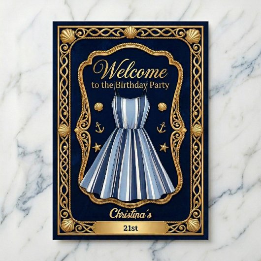 Kuststrepen Viering Verjaardag Poster
