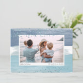 Kuststrip Vakantie-fotokaart Feestdagenkaart (Staand voorkant)