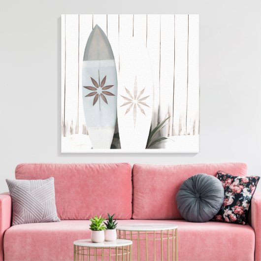 KustSurfboard foto Tropical Summer Canvas Pri (Insitu (Woonkamer))