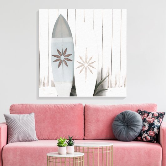 KustSurfboard foto Tropical Summer Canvas Pri Afdruk (Insitu (Woonkamer))