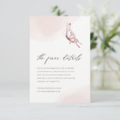 KUSTTE BLUSH WATERVERF BUTTERFLY WEDDING DETAILS INFORMATIEKAARTJE (Staand voorkant)