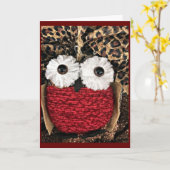 KUSTTE OWL ZEGT **MERRY CHRISTMAS AAN U** KAART (Gele Bloem)