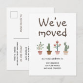 KUSTTE PLANTEN DIE WE HEBBEN VERPLAATST AANKONDIGINGSKAART (Voorkant / Achterkant)