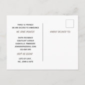 KUSTTE PLANTEN DIE WE HEBBEN VERPLAATST AANKONDIGINGSKAART (Achterkant)