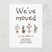 KUSTTE PLANTEN DIE WE HEBBEN VERPLAATST AANKONDIGINGSKAART (Voorkant)