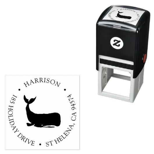 Kustterugzendadres walvis  zelfinktende stempel (In situ)