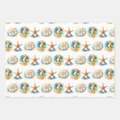 Kustthema Beachy Boy's Baby shower Inpakpapier Vel (Voorkant)