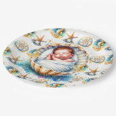 Kustthema Beachy Boy's Baby shower Papieren Bordje (Gekanteld)