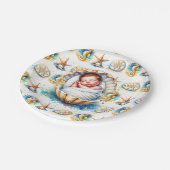 Kustthema Beachy Boy's Baby shower Papieren Bordje (Gekanteld)