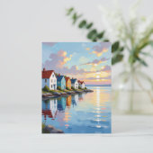 Kustthema | Contact houden Briefkaart (Staand voorkant)