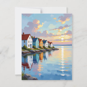 Kustthema Contact houden Briefkaart