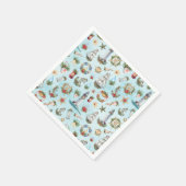 Kustthema Nautische kerstfeestdagen Servet (Hoek)