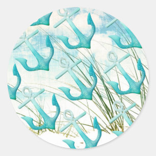 Kustthema Noordzeesoorten Ronde Sticker