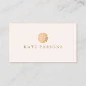 Kustthema Sand Dollar Pastel Roze Visitekaartje (Voorkant)