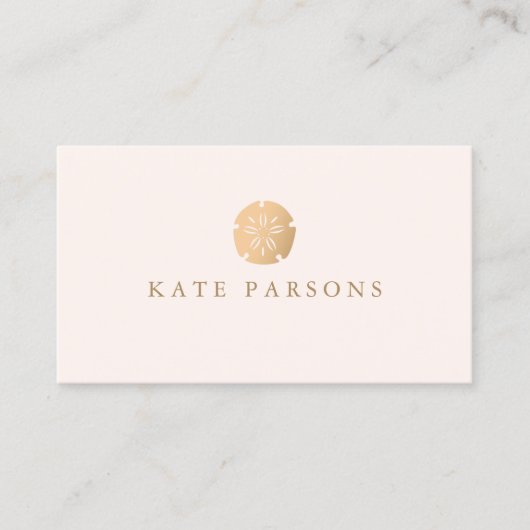 Kustthema Sand Dollar Pastel Roze Visitekaartje (Voorkant)