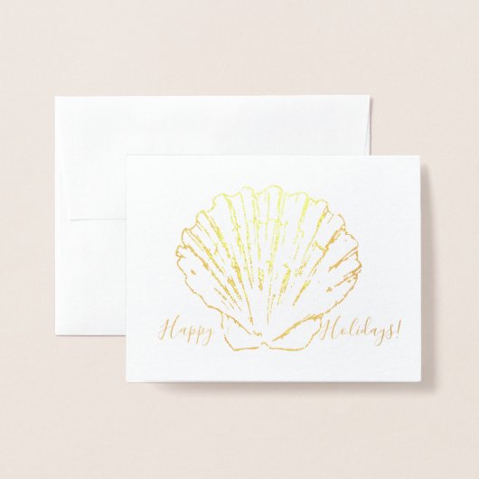 Kustthema Scallop Shell Vakantie Kaart (Voorkant met envelop)