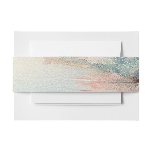 Kustthema strand uitnodigingen wikkel (Voorkant Voorbeeld)