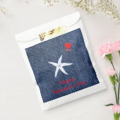 Kustthema Valentijnsdag Rood hart en staarten Bedankzakje (Gezegeld)