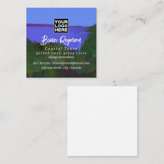 Kusttochten Vierkante Visitekaartje (Voorkant / Achterkant)