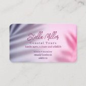 Kusttoerisme gids paars visitekaartje (Voorkant)