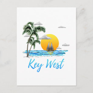 Kusttoets West Sailing Sunset Briefkaart