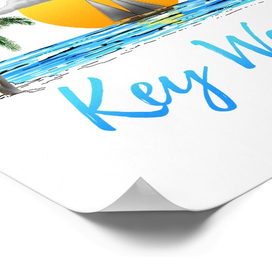 Kusttoets West Sailing Sunset Poster (Hoek)