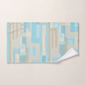 Kusttonen blauw bruin patroon badhanddoekset bad handdoek (Handdoek)