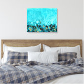 KustTurquoise Abstract 16x20 Canvas Afdruk (Insitu (Slaapkamer))