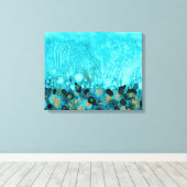 KustTurquoise Abstract 16x20 Canvas Afdruk (Insitu (Houten vloer))
