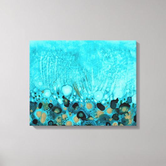 KustTurquoise Abstract 16x20 Canvas Afdruk (Voorkant)