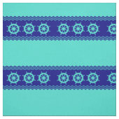 Kustturquoise Blue Stripe Helm Nautical Stof (Swatch)