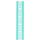KustTurquoise White Stripe Helm Nautical Medium Tafelloper (Voorkant)