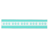 KustTurquoise White Stripe Helm Nautical Medium Tafelloper (Horizontaal)