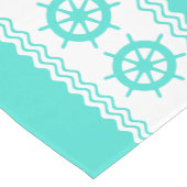KustTurquoise White Stripe Helm Nautical Medium Tafelloper (Hoek)