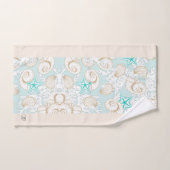 Kustturquoise zand strand Monogram handdoekset Bad Handdoek (Handdoek)