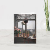 Kustuitnodiging: Open raam & zeegezicht Notitiekaartje (Voorkant)