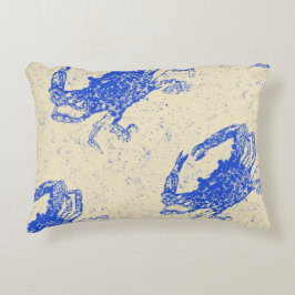 Kustvaar Blauwe krab Lumbar Pillow Accent Kussen