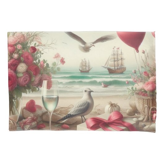 Kustvaart/nautische Valentijnsdag Kussensloop (Voorkant)