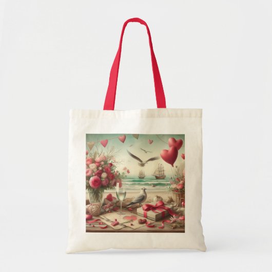 Kustvaart/nautische Valentijnsdag Tote Bag (Voorkant)