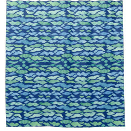 Kustvaarten voor de kust van het kustgebied Modern Douchegordijn