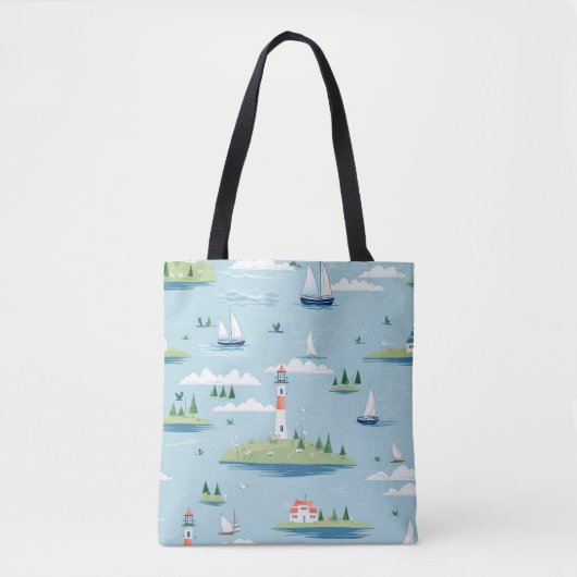 Kustvaartuigen nautische vuurtoren tote bag (Voorkant)