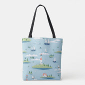 Kustvaartuigen nautische vuurtoren tote bag (Achterkant)
