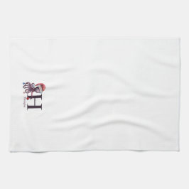 Kustvakantie Santa Octopus Monogram Theedoek