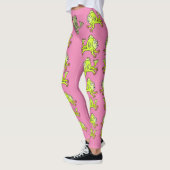 KUSTVANGST, PINK, GROEN, CARTOON, LEGGINGS (Links)