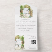 Kustvarken strand zeebaars QR-code All In One Uitnodiging (Binnen)