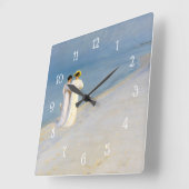 Kustveeg Zee Beach Blue Hour  schilderen Vierkante Klok (Hoek)