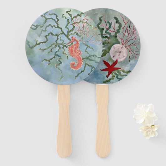 kustventilatoren handwaaier (Voorkant en achterkant)